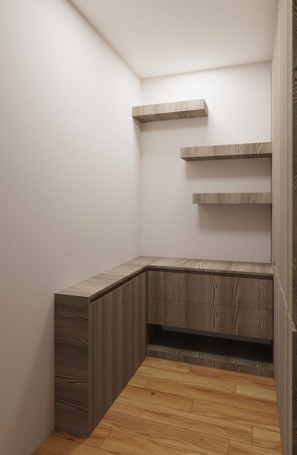 Dressing concept (werkplek) — render